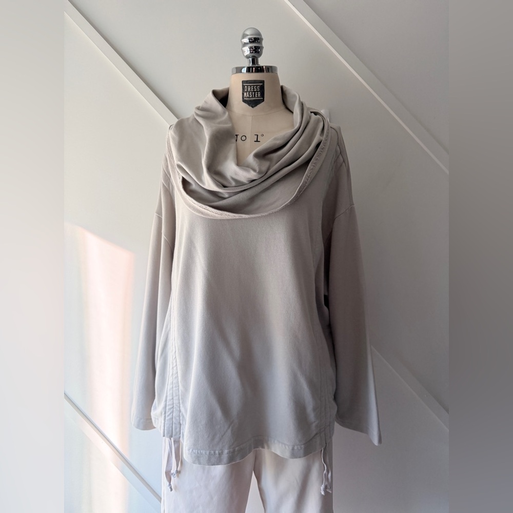 Bryn Walker Light Gray Cowl Neck Bamboo Top Small NWT | Soft Minimalist| Relaxed